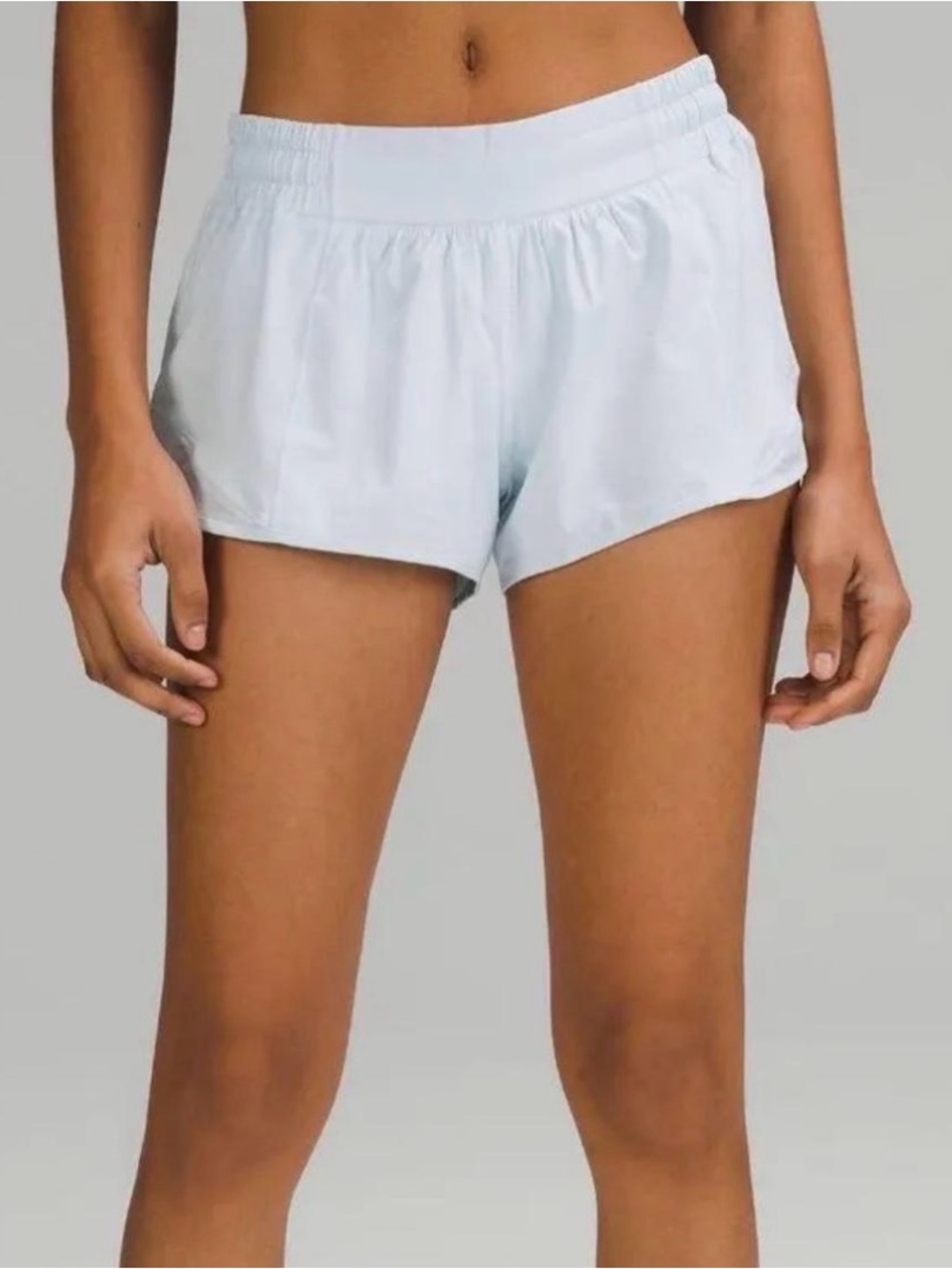 Lululemon Hotty Hot Shorts 2.5 inch light blue